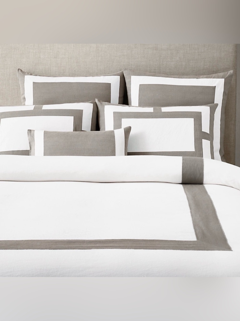 Restoration Hardware framed cotton euro sham